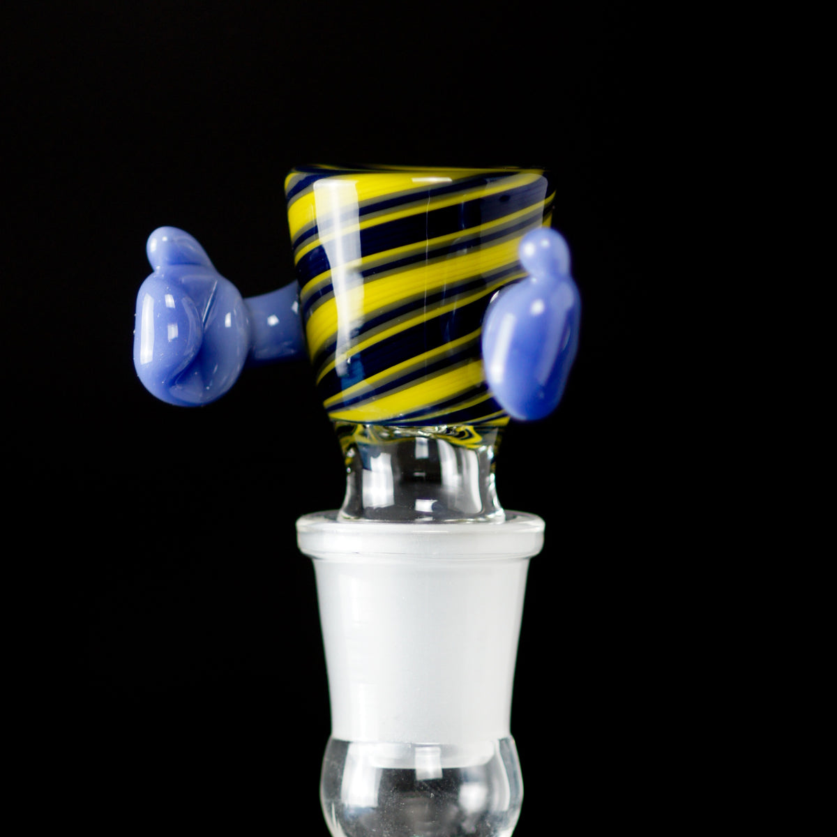 Kirill – 18mm Line Worked 3 Hole Slide | Baked Turkey Heady Glass