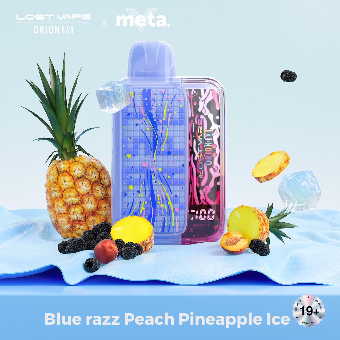 Orion Bar - Blue Razz Peach Pineapple Ice / 20 mg / 20 mL