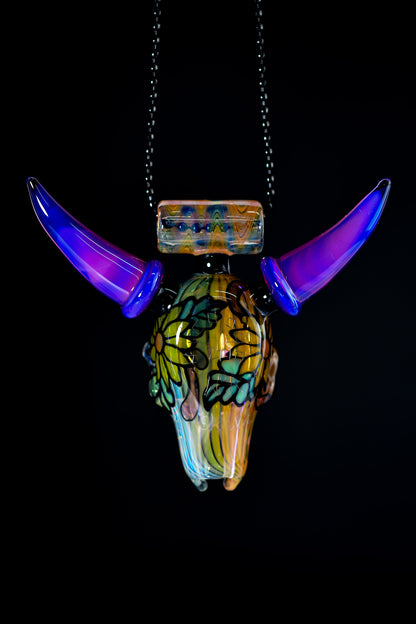 Windstar x Hicdog x Sleevie Wonder - Cow Skull Pendant