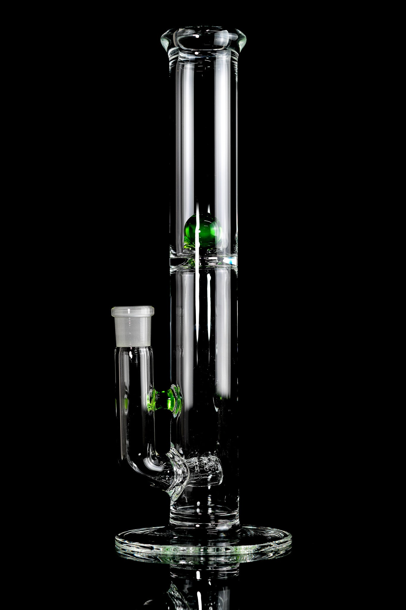 Green Belt Glass - Mini Inline W/ Marble Splash Guard - 1