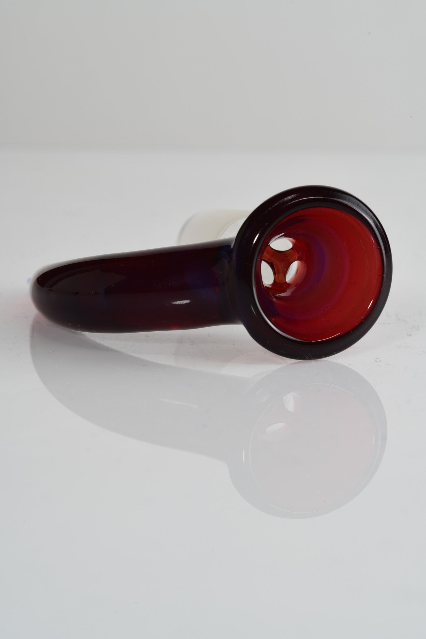 Asu Glass - 18mm 3 Hole Horn Slide - Transparent Phoenix