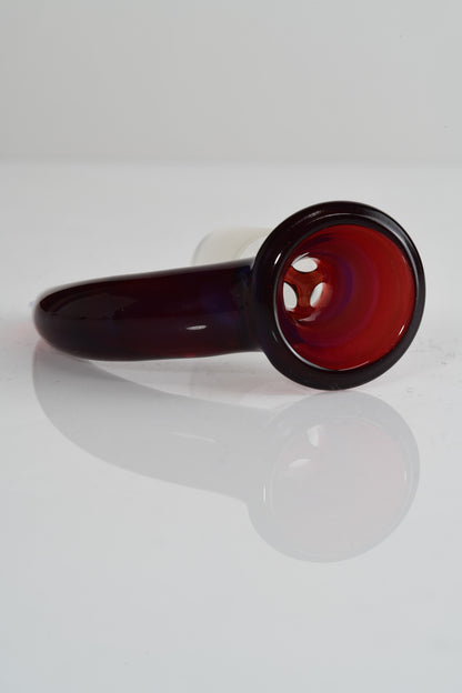 Asu Glass - 18mm 3 Hole Horn Slide - Transparent Phoenix