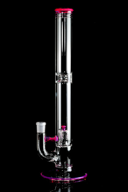 Jamms Glass - Accented Natty Perc Tube - Telemagenta