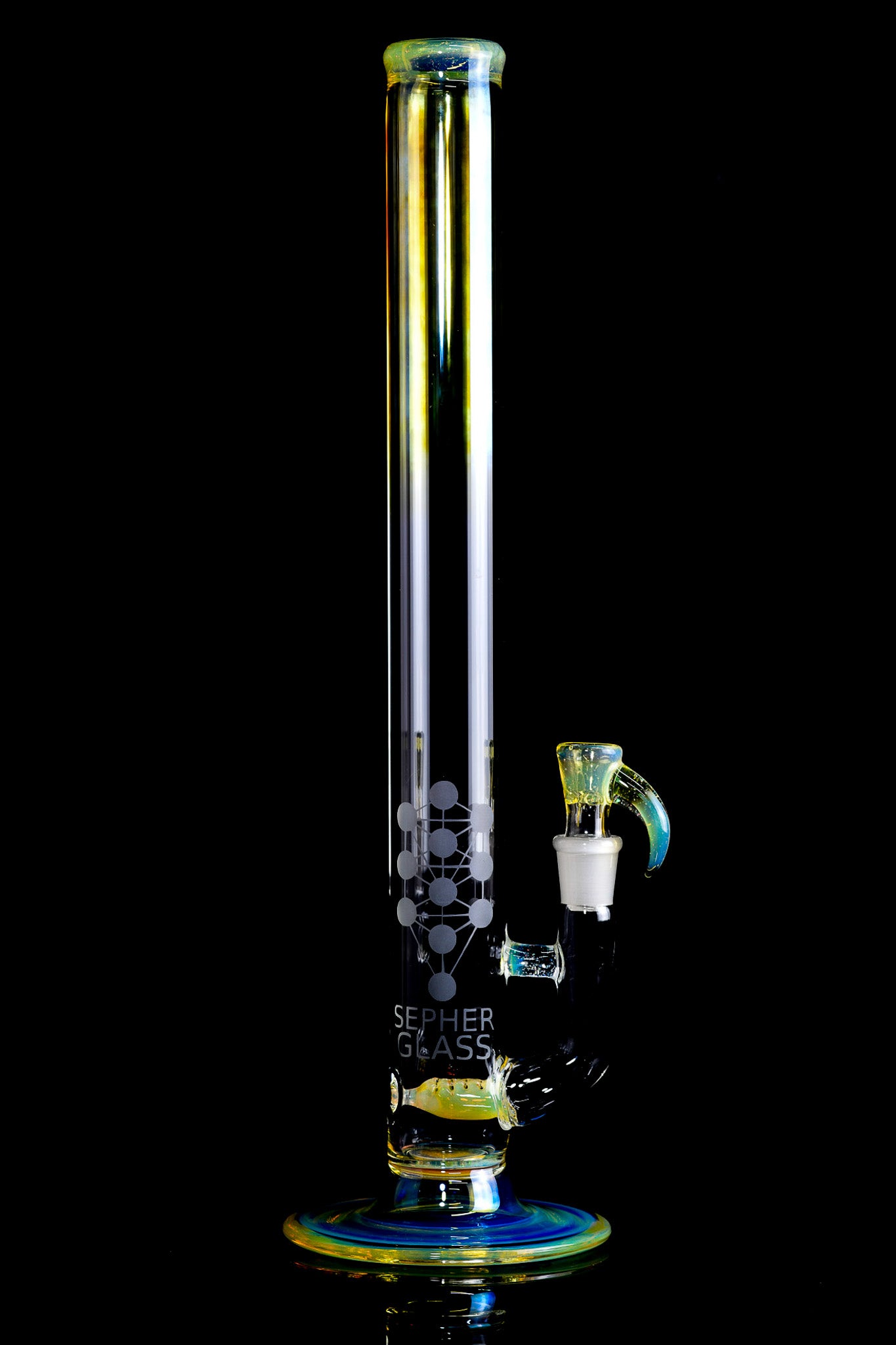 Sepher Glass - Full Accent Single Stem Straight Tube - 2