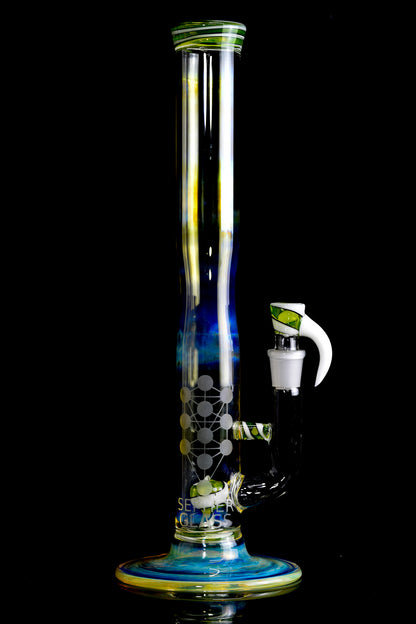 Sepher Glass - Full Accent Line Work Puck Straight Tube