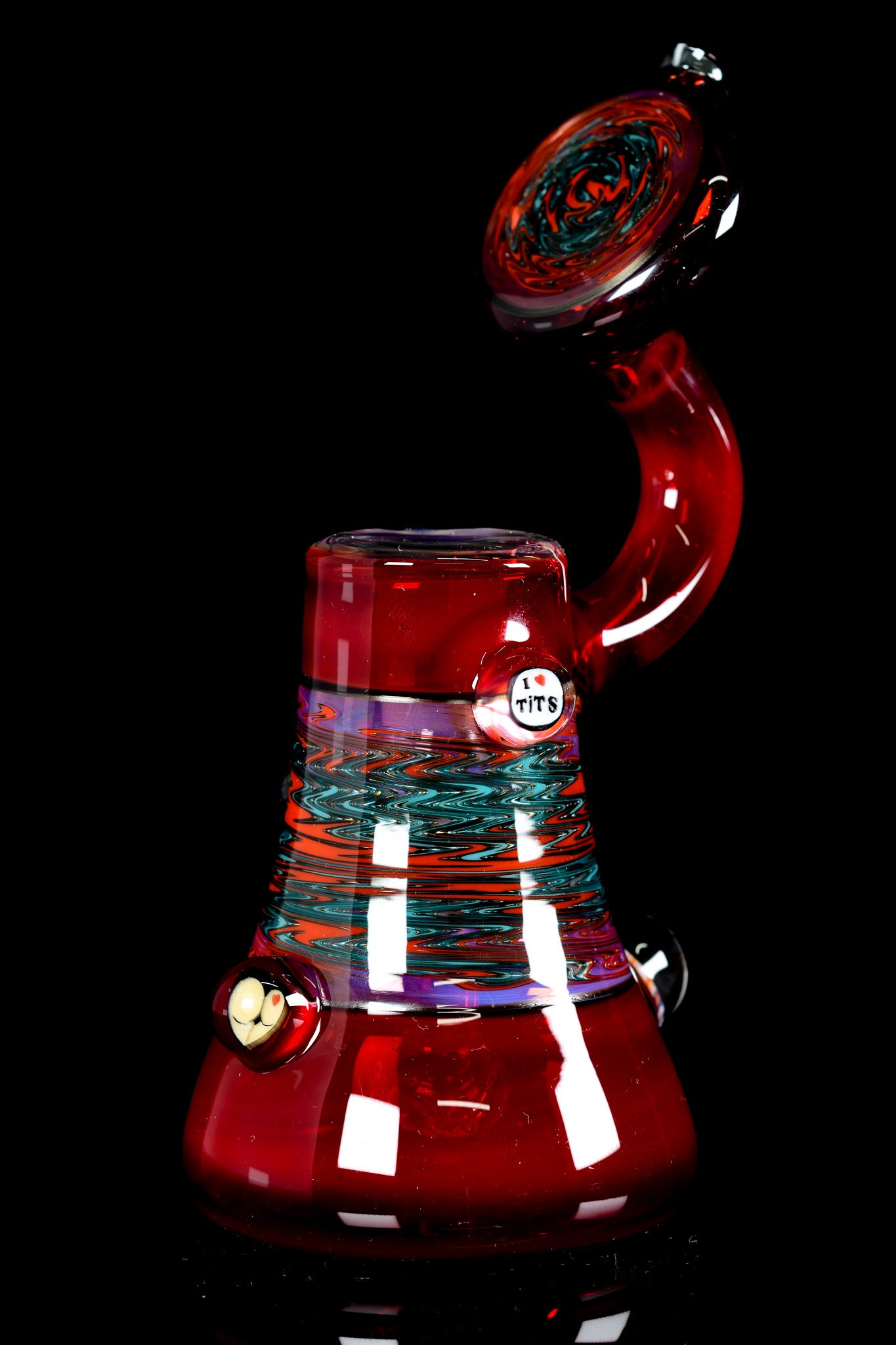 Keys Glass - 14mm Dewar Bubbler - Red