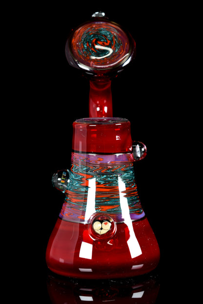 Keys Glass - 14mm Dewar Bubbler - Red