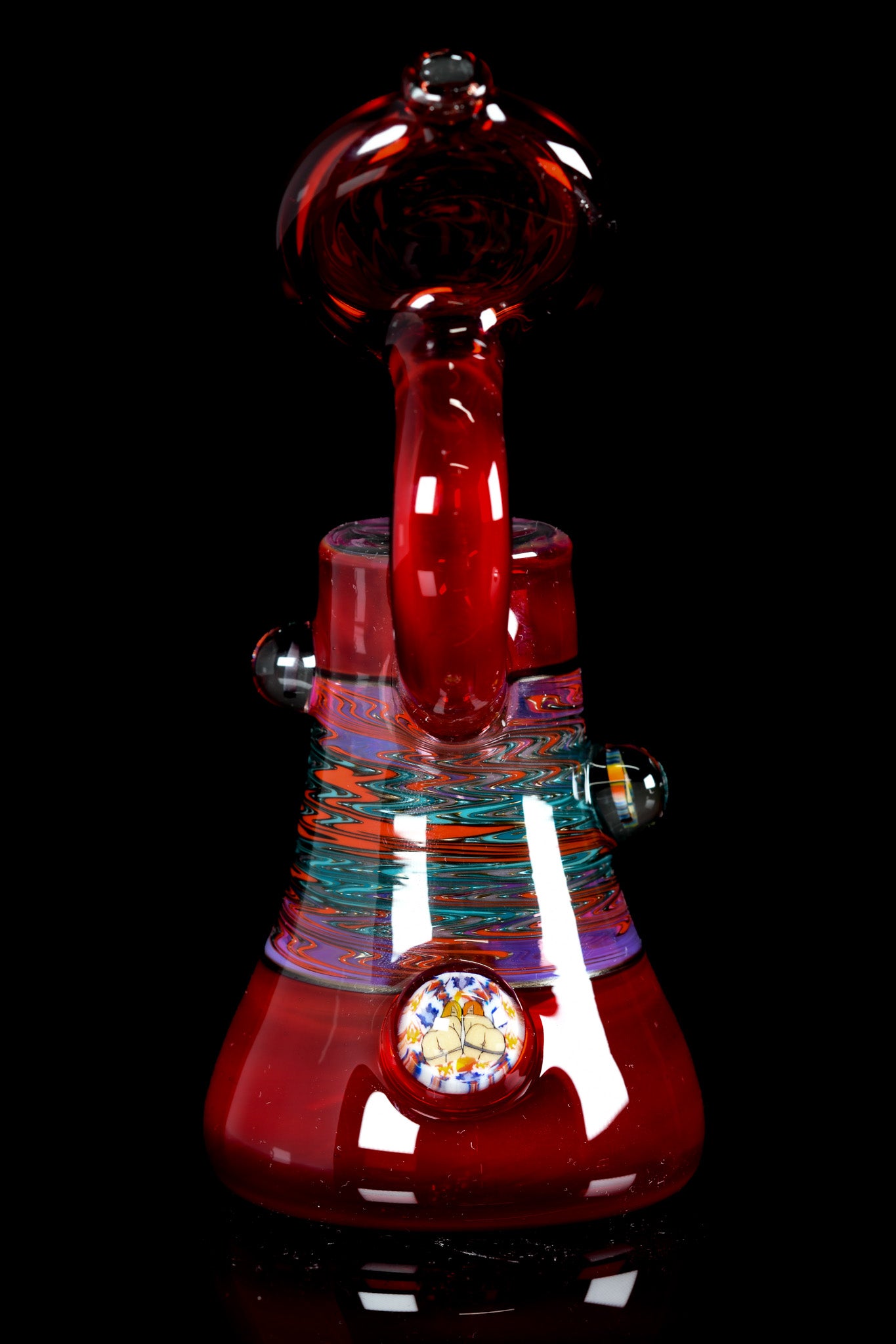 Keys Glass - 14mm Dewar Bubbler - Red