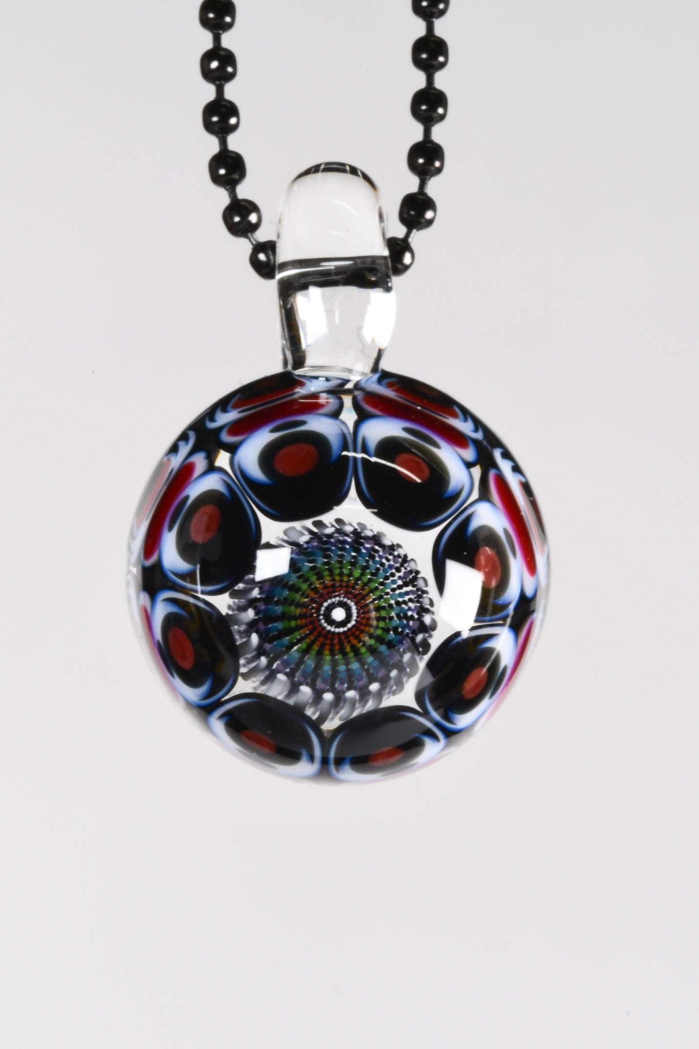 Steve H Glass - Dotstack Pendant - Solo Rainbow Burst Millie