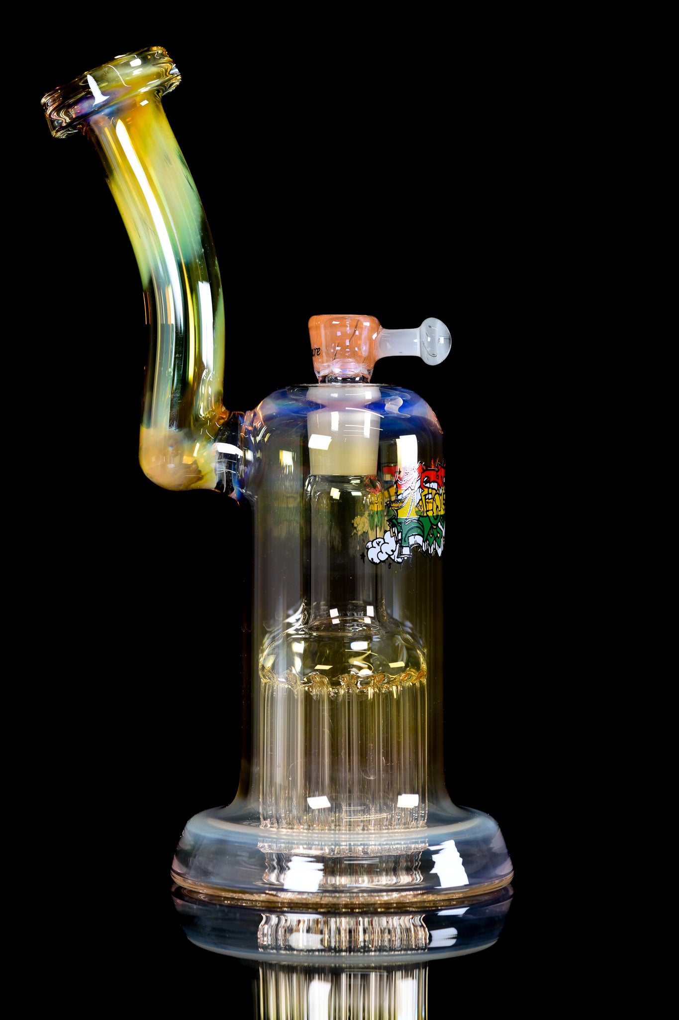 Leisure Glass - 18mm Fumed 16 Arm Bubbler