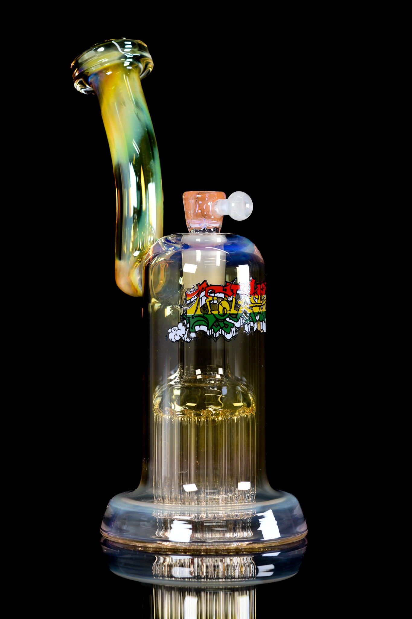 Leisure Glass - 18mm Fumed 16 Arm Bubbler