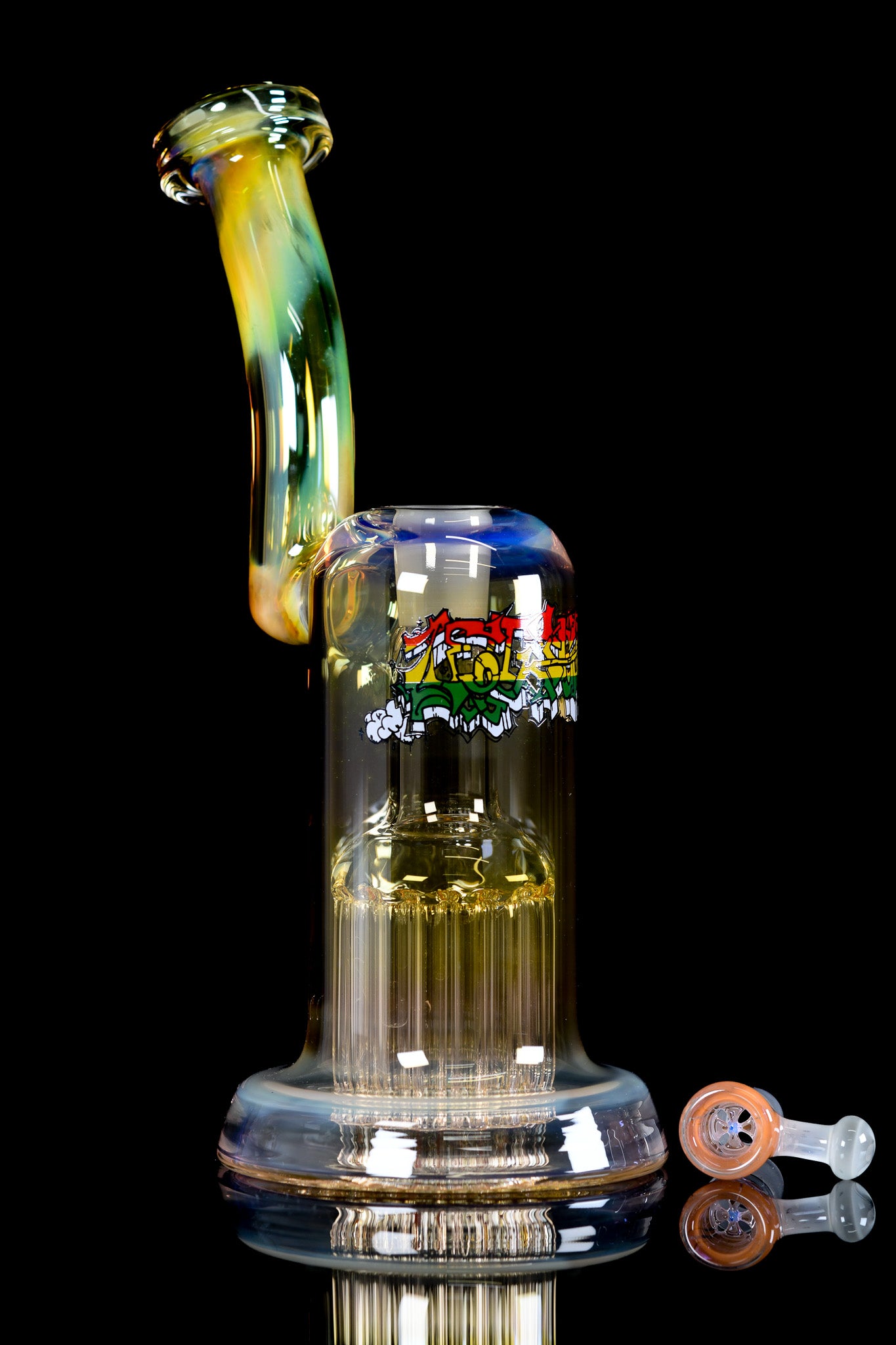 Leisure Glass - 18mm Fumed 16 Arm Bubbler