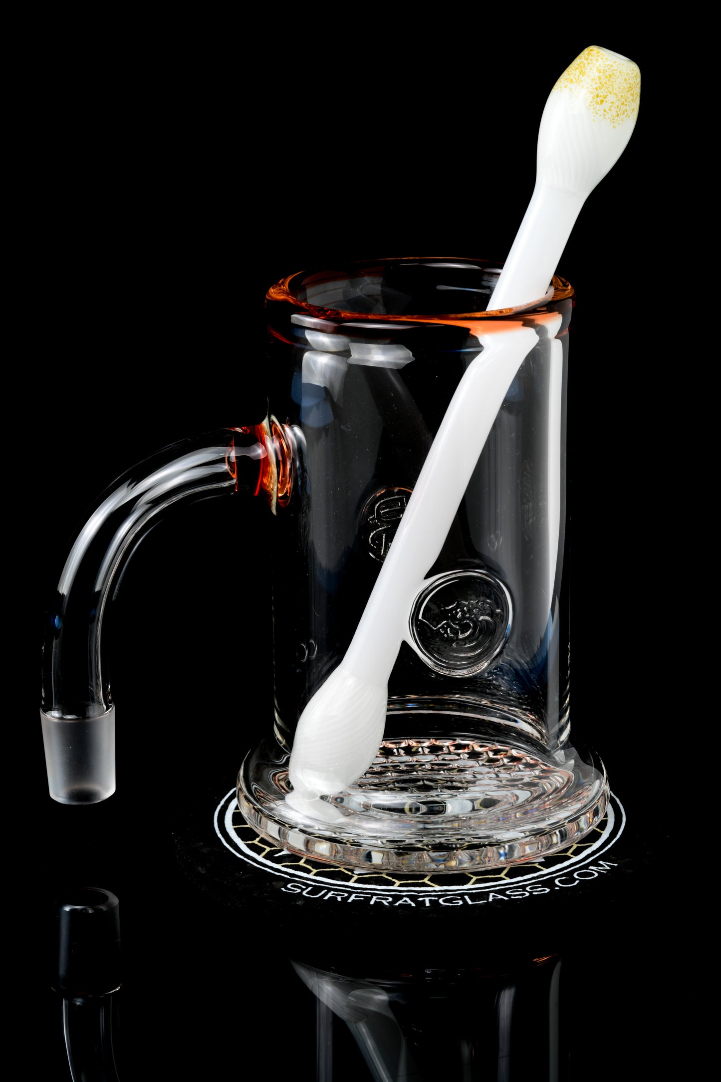 Surfrat Glass - Sunstone (UV) Banger Cup W/ Q-Tip Straw