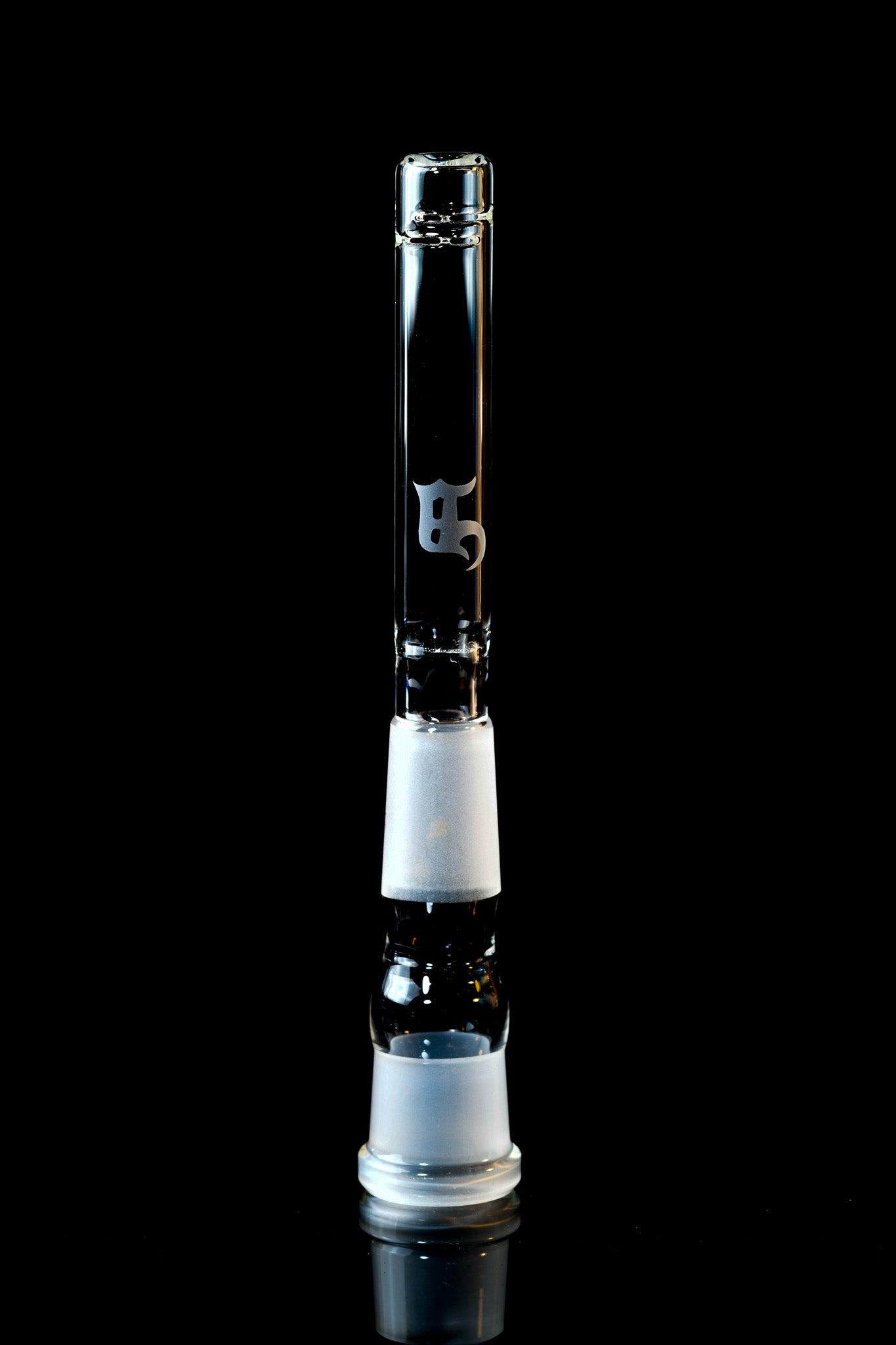 Duffy Glass - 18/18 Clear Halfcase Stem w/ Illuminati Grids - 1 - 4.5"