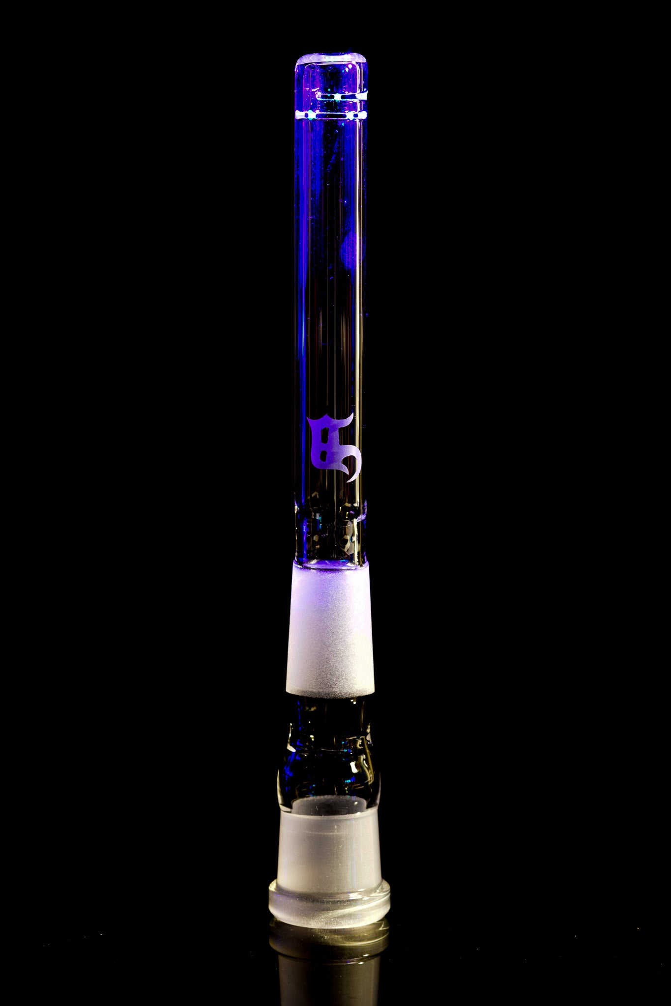 Duffy Glass - 18/18 Clear Halfcase Stem w/ Illuminati Grids - 4 - 5.25"