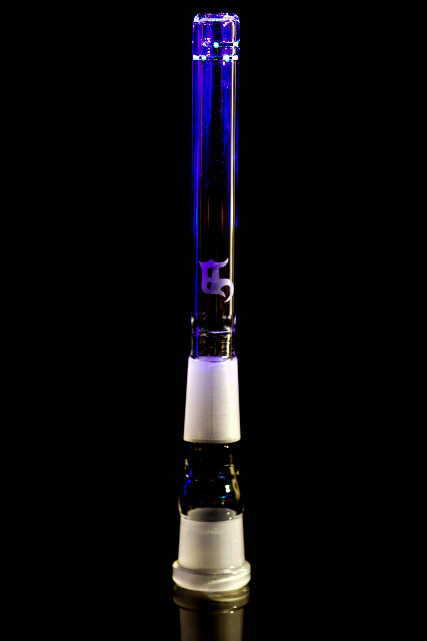 Duffy Glass - 18/18 Clear Halfcase Stem w/ Illuminati Grids - 5 - 5.5"