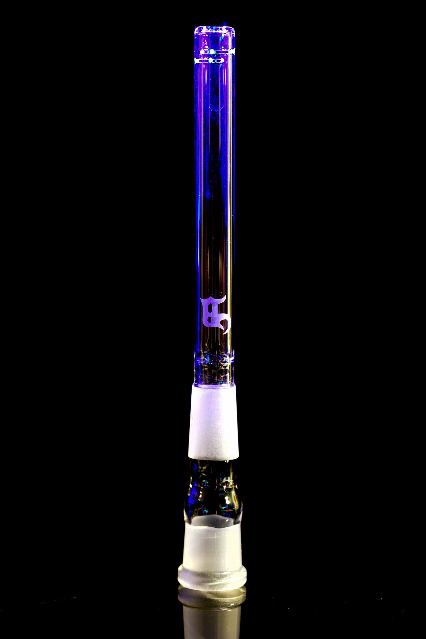 Duffy Glass - 18/18 Clear Halfcase Stem w/ Illuminati Grids - 8 - 6.25"