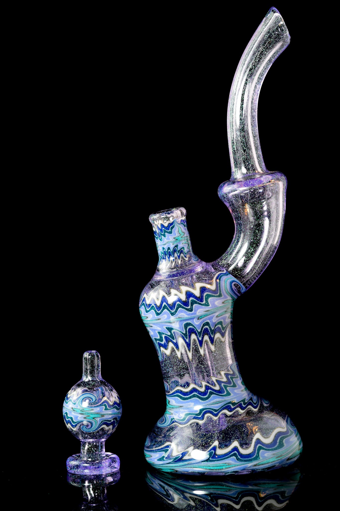 Al Gore - 10mm Dichro Bubbler W/ Matching Bubble Cap