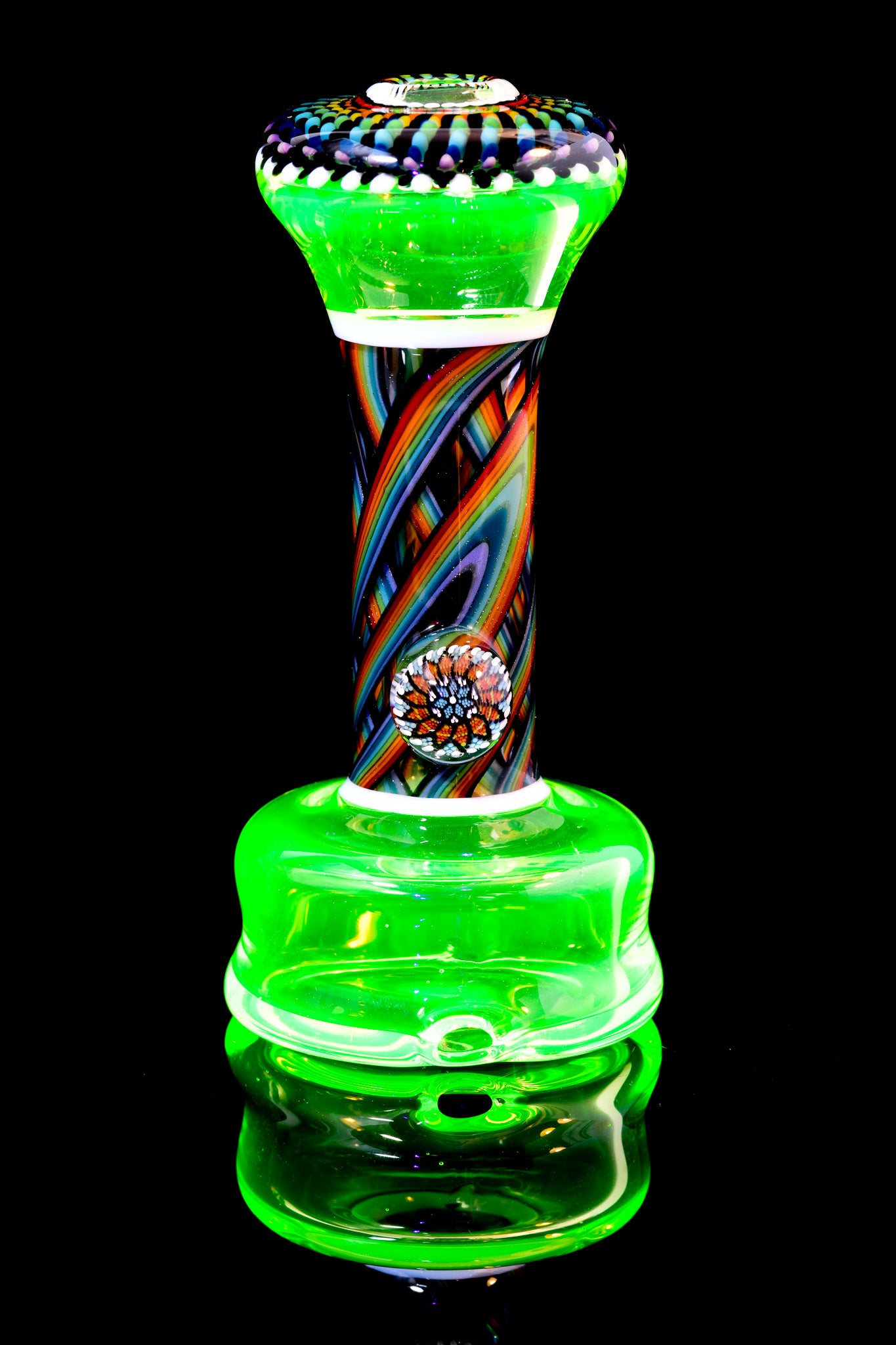 Steve H Glass - Puffco Peak Uv Dot Mandala Dry Top