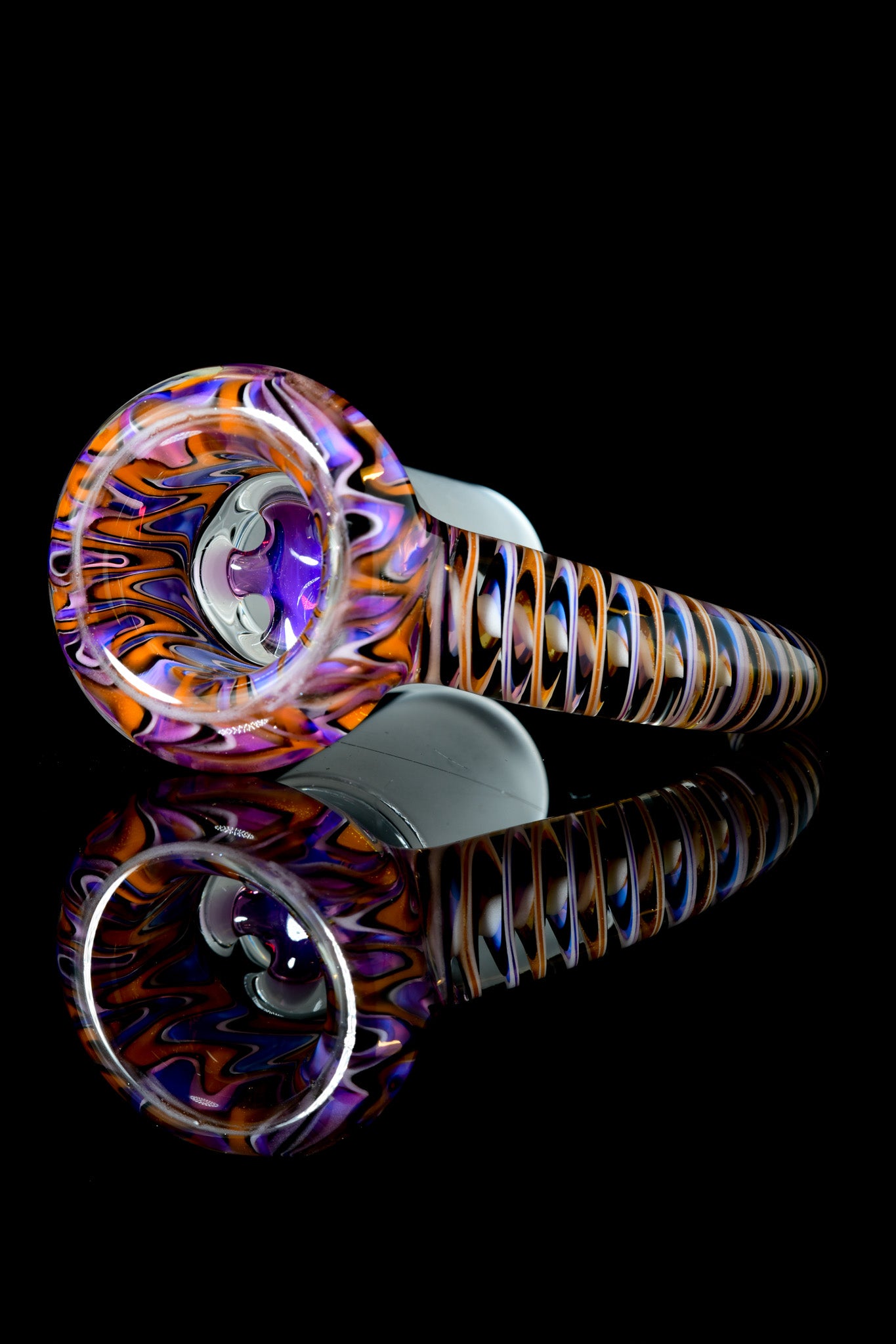 Julio Glass - 18mm 4 Hole Wigwag Slide W/ Cane Horn