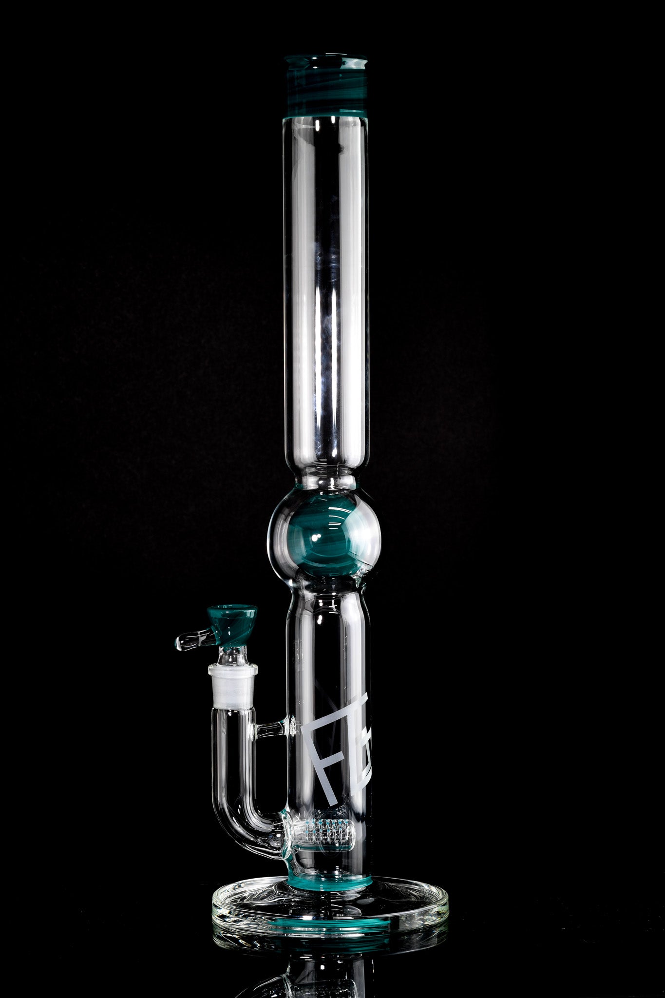 Full Zirk Glass - Inline Ball Tube - Teal