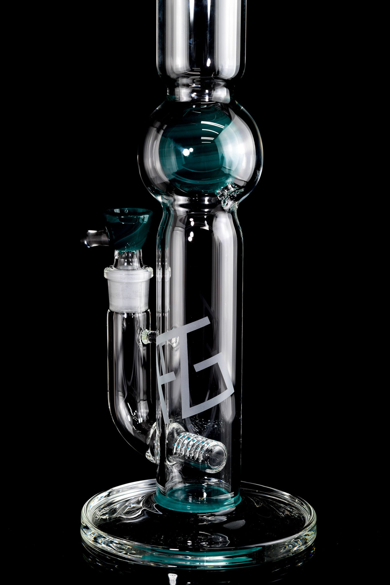 Full Zirk Glass - Inline Ball Tube - Teal