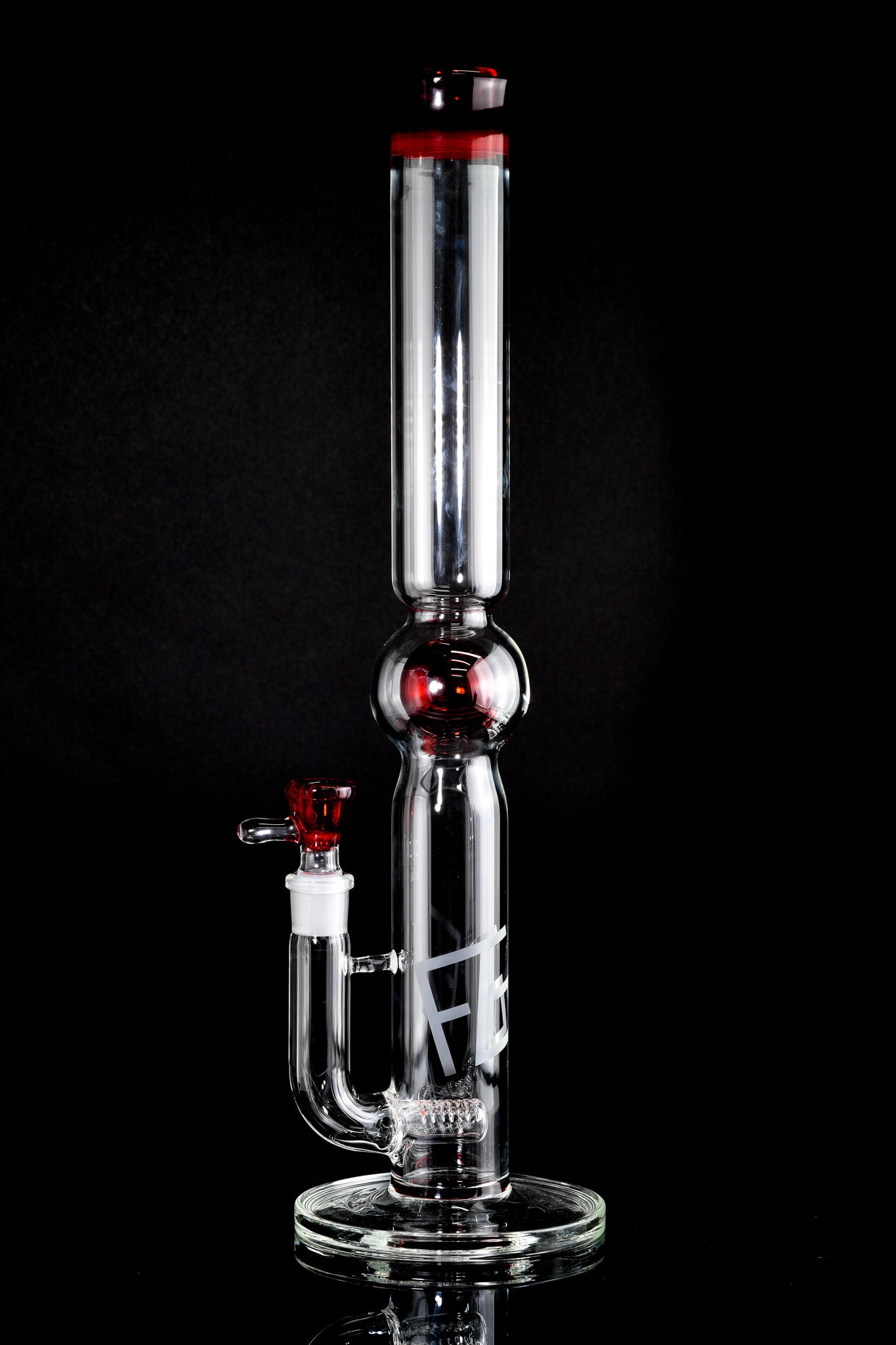 Full Zirk Glass - Inline Ball Tube - Red