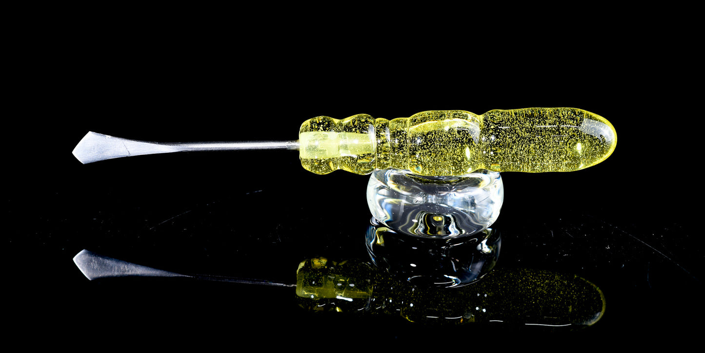 Full Zirk Glass - Glass Handle Dabber - Yellow