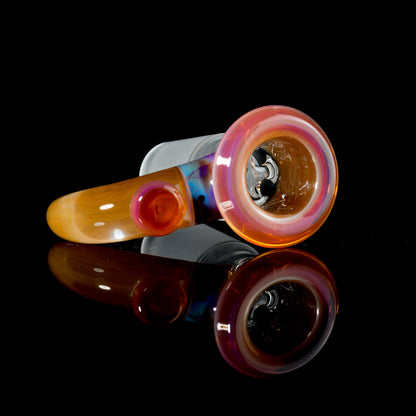 Jamms Glass - 18mm 4 Hole Two Tone Slide - Peach/Lokis Lipstick