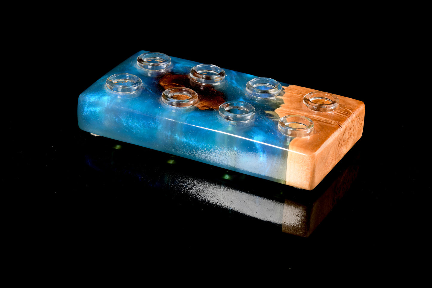 Slab Culture - 8-hole 14mm Epoxy/Maple Burl Banger Block - 2