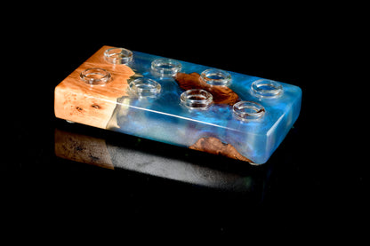 Slab Culture - 8-hole 14mm Epoxy/Maple Burl Banger Block - 2