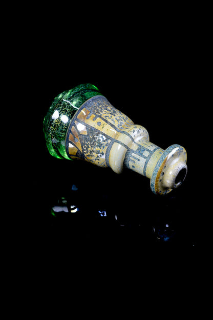 Corki's Portal Glass - Faceted Carved Chillum - 1