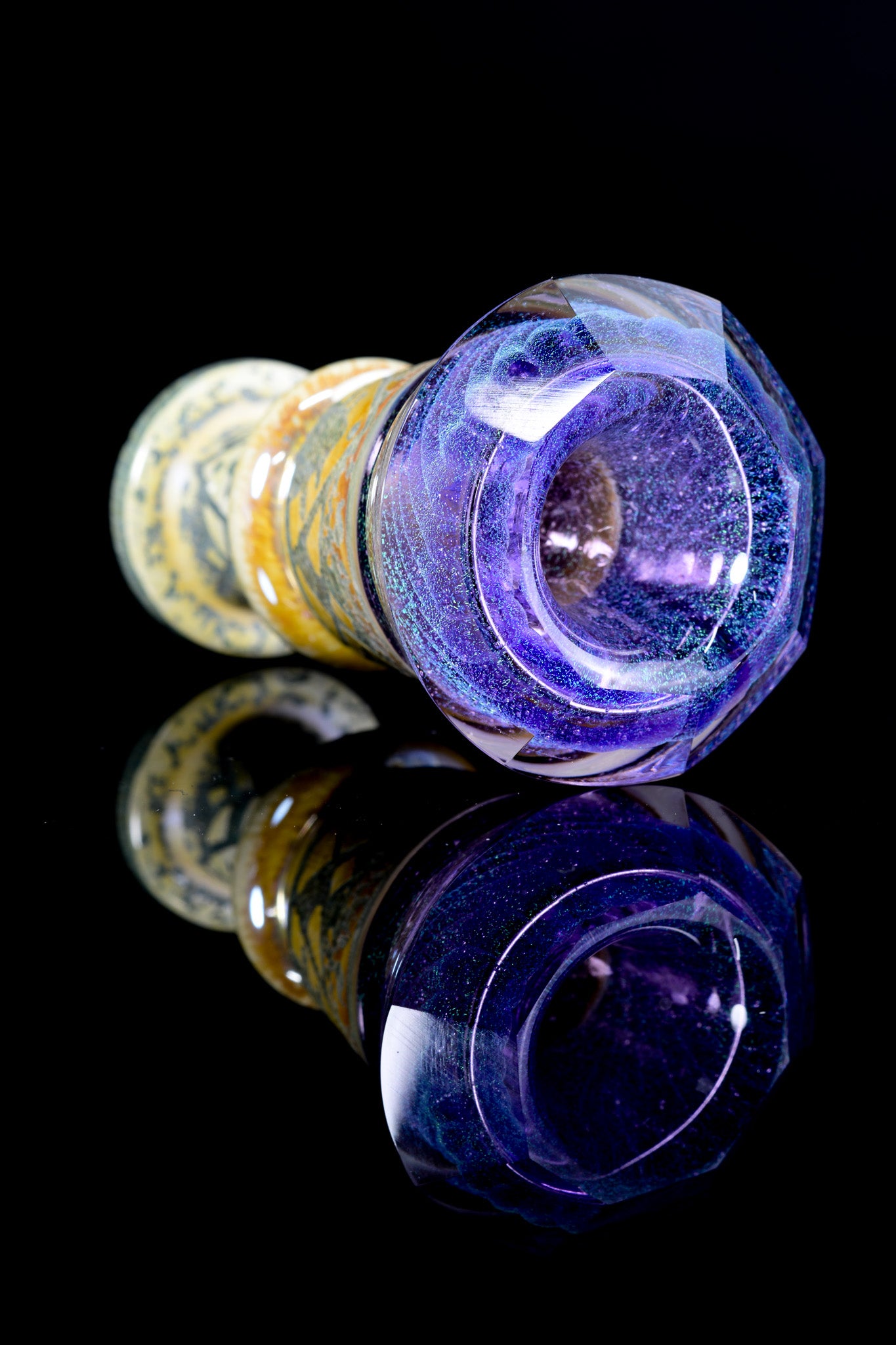 Corki's Portal Glass - Faceted Carved Chillum - 2