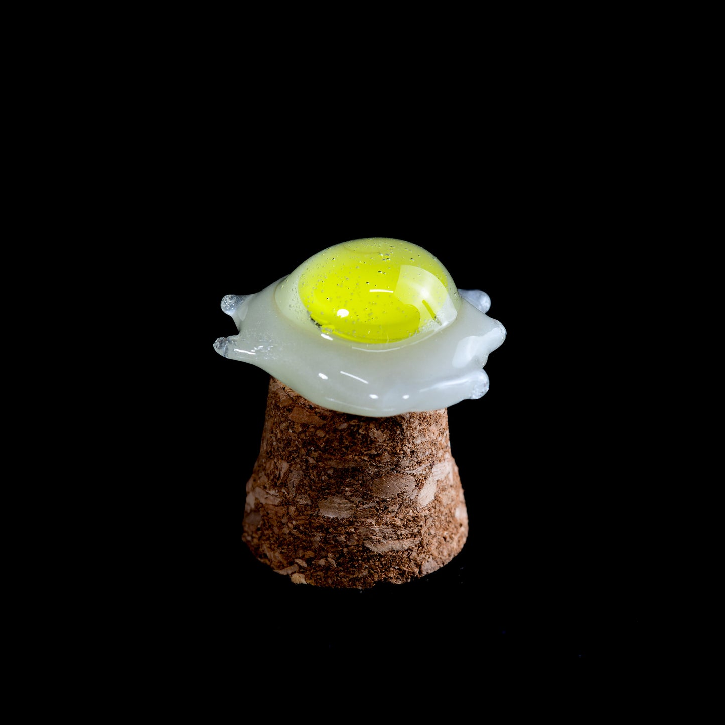 Locomotive Glass - Boro Hat Pin - Egg - 1