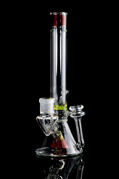 Discobox Glass - Double Recycler Beaker - Ironman Accents