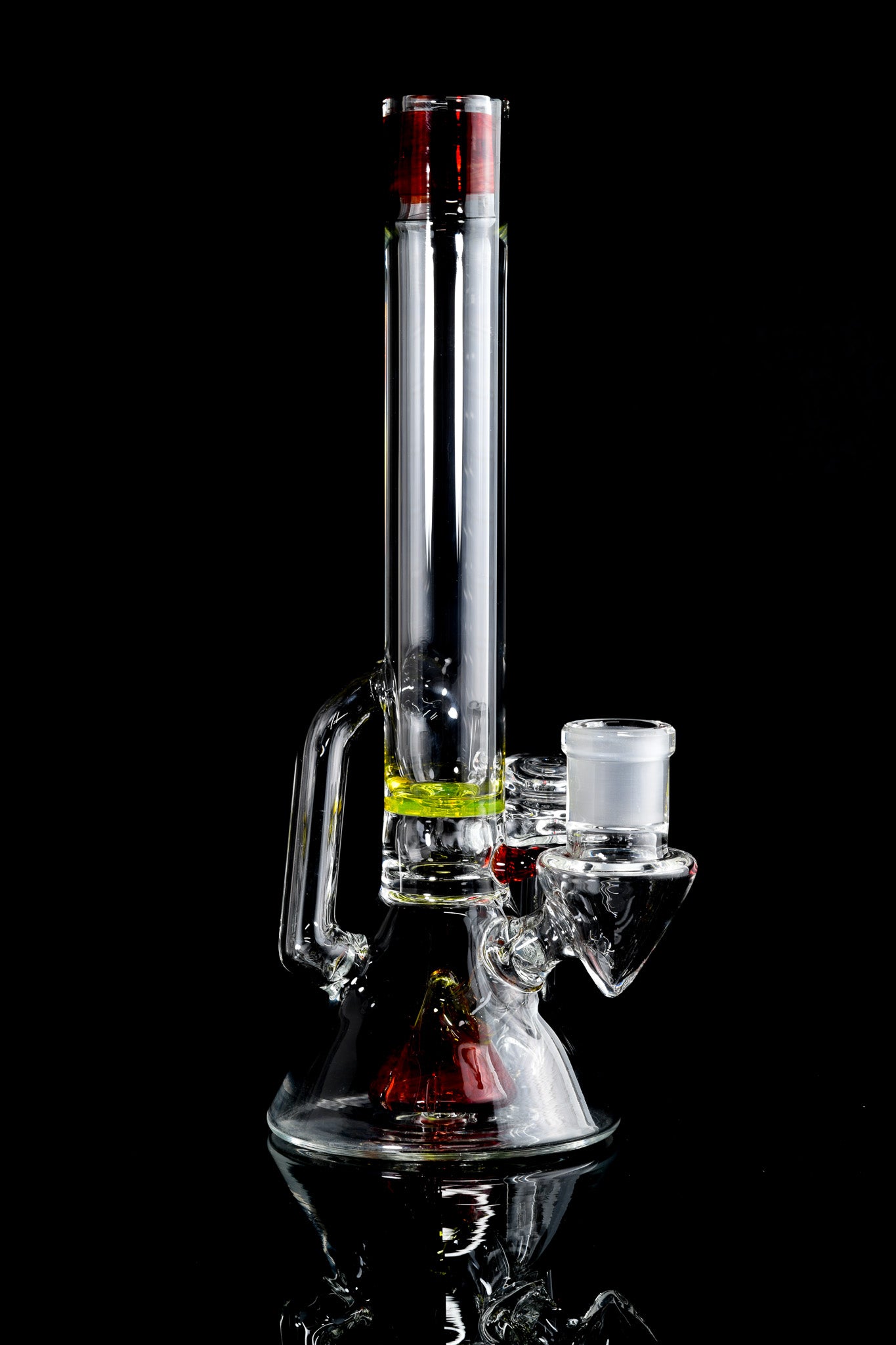 Discobox Glass - Double Recycler Beaker - Ironman Accents