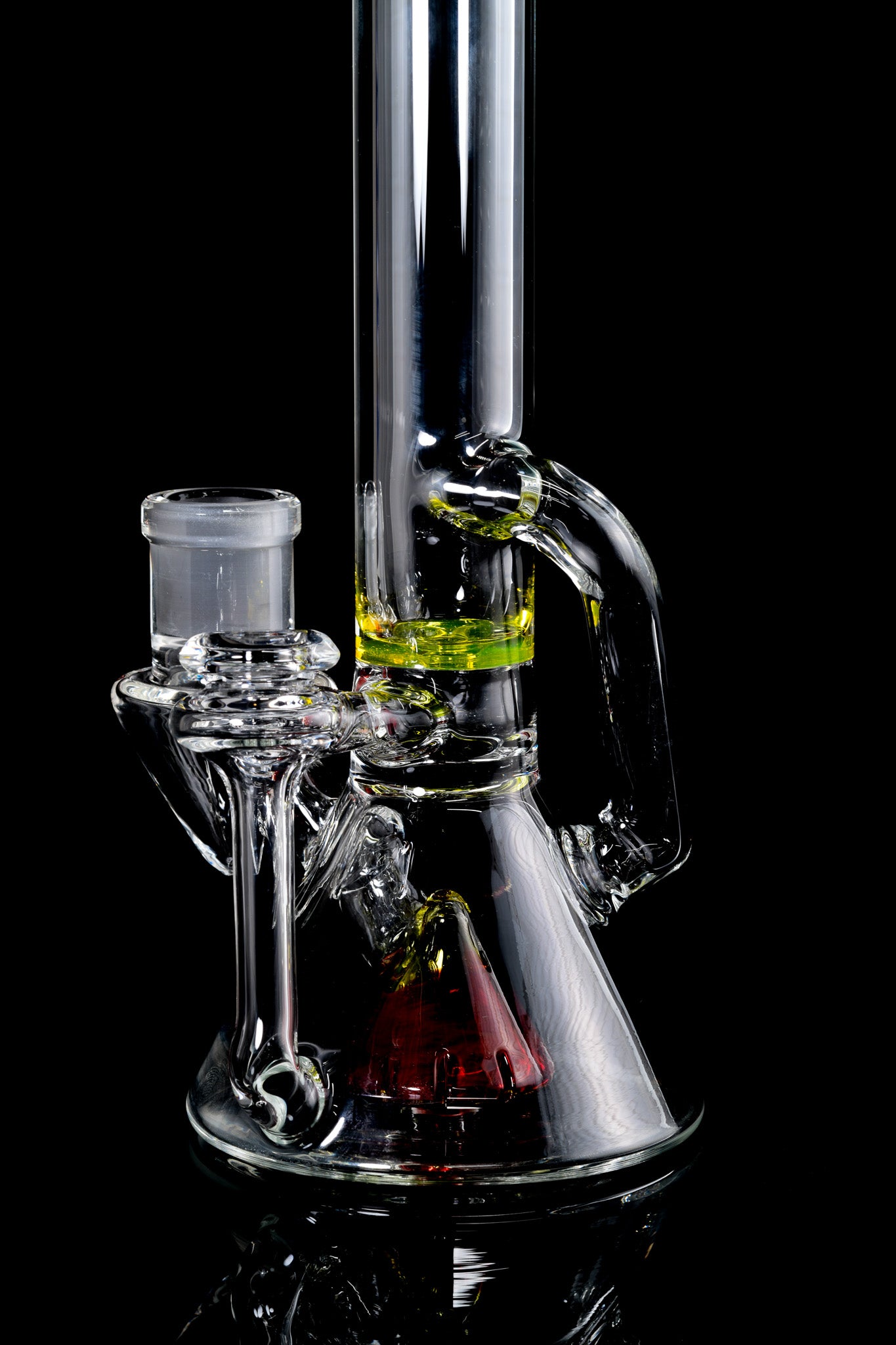 Discobox Glass - Double Recycler Beaker - Ironman Accents