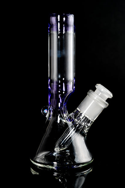 Discobox Glass - Purple Rain Accented Mini Tube W/ Matching Bubble Cap