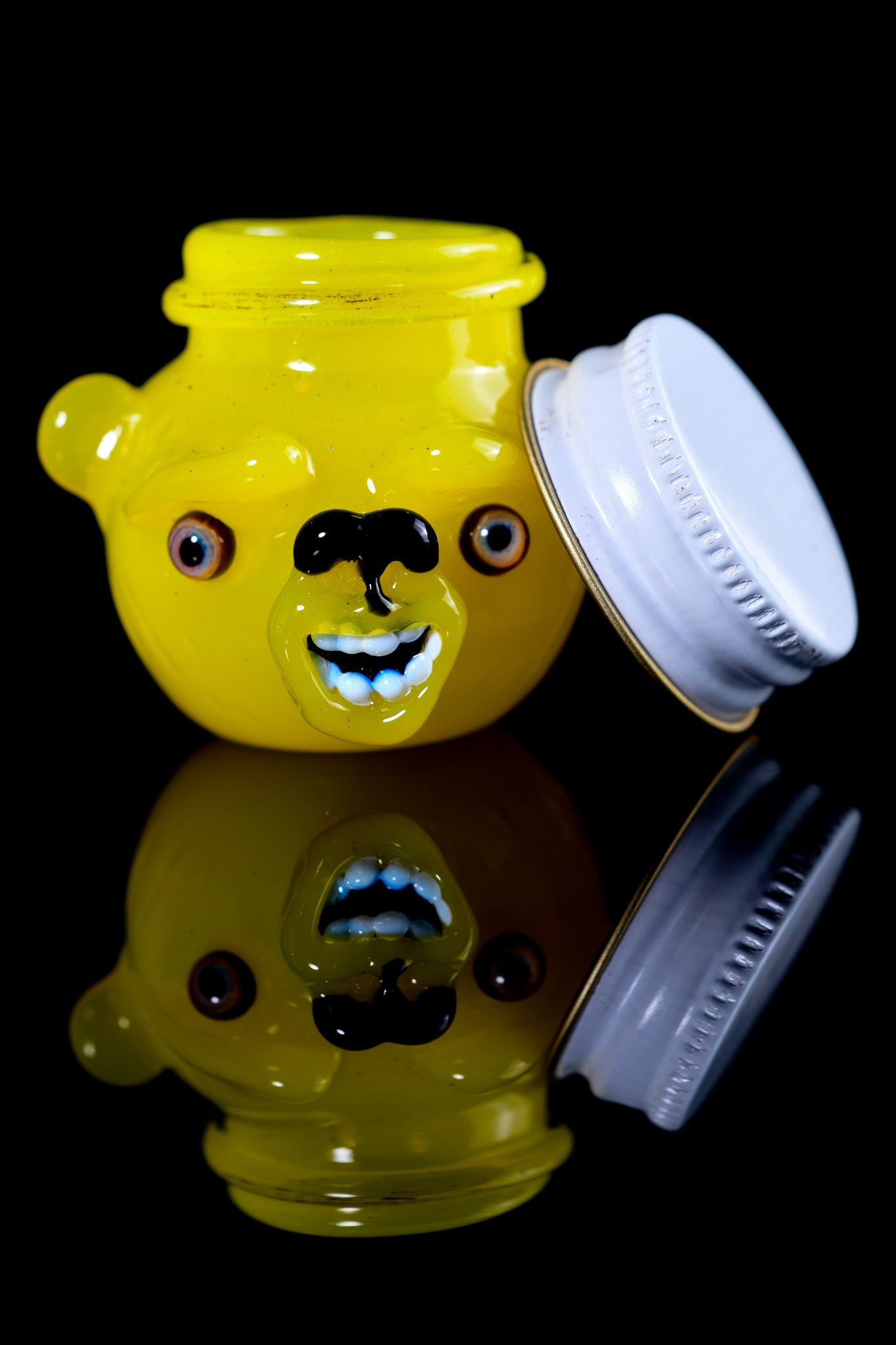 Obe Glass - Yellow Bear Honey Jar