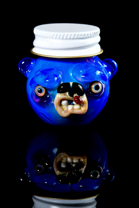 Obe Glass - Blue Bear Honey Jar