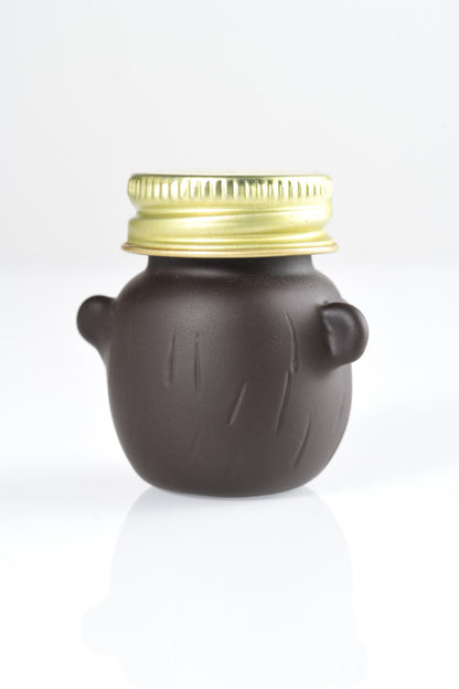 Obe Glass - Sand Blasted Bear Honey Jar - 2