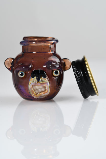 Obe Glass - Brown Bear Honey Jar