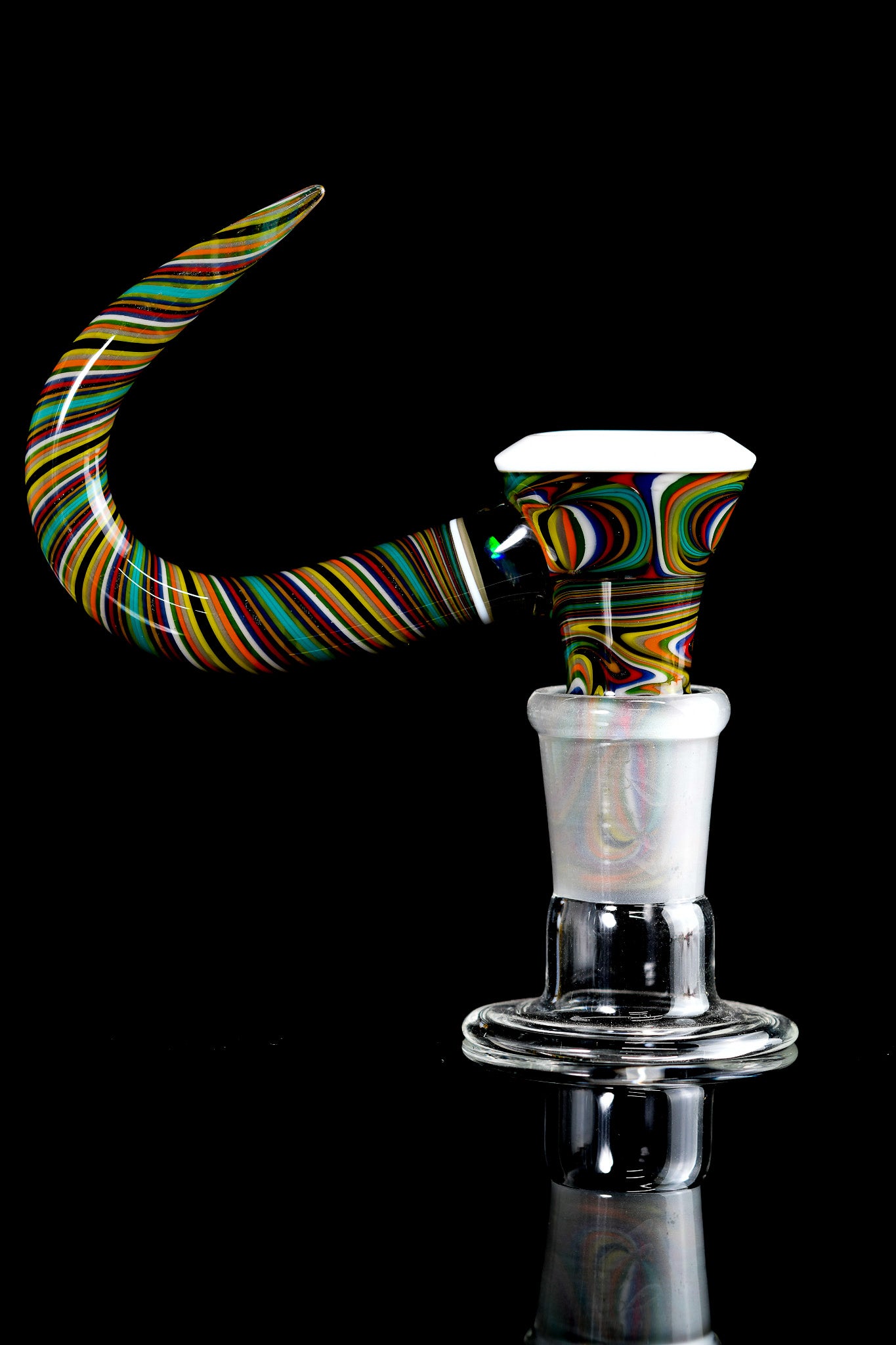 Thill Glassworks - Rainbow Wigwag Line Work 18mm 4 Hole Full Work Slide