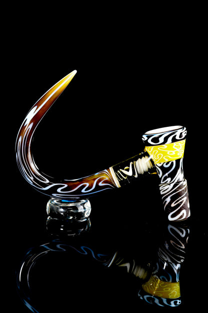 Thill Glassworks x Asu Glass - Mega Horn 18mm 4 hole Full Work Slide