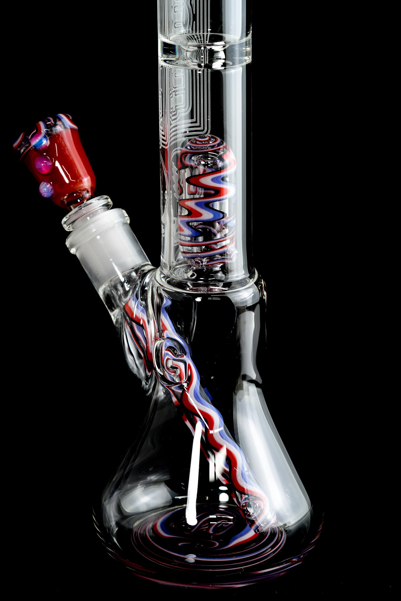 Governmint Glass - Worked Beaker W/ Grateful Dead Blasting