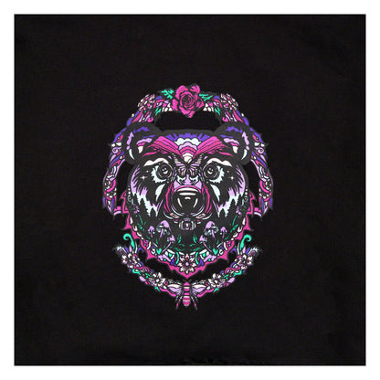 Grassroots - Ellie Paisley Bear Womens Crop Hoodie