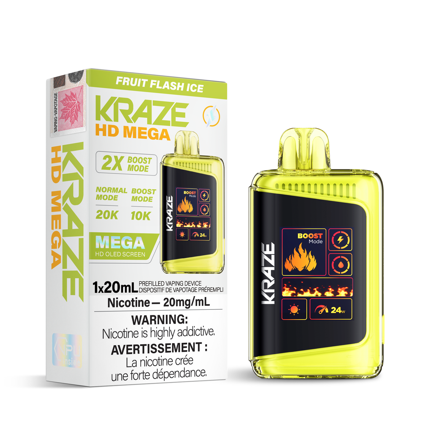 Kraze HD Mega - Fruit Flash Ice / 20 mg / 20 mL