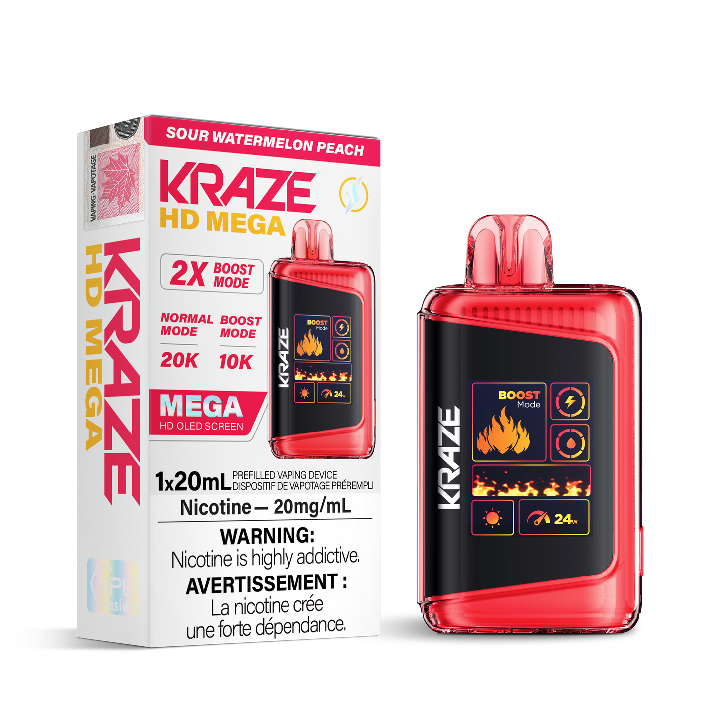 Kraze HD Mega - Sour Watermelon Peach