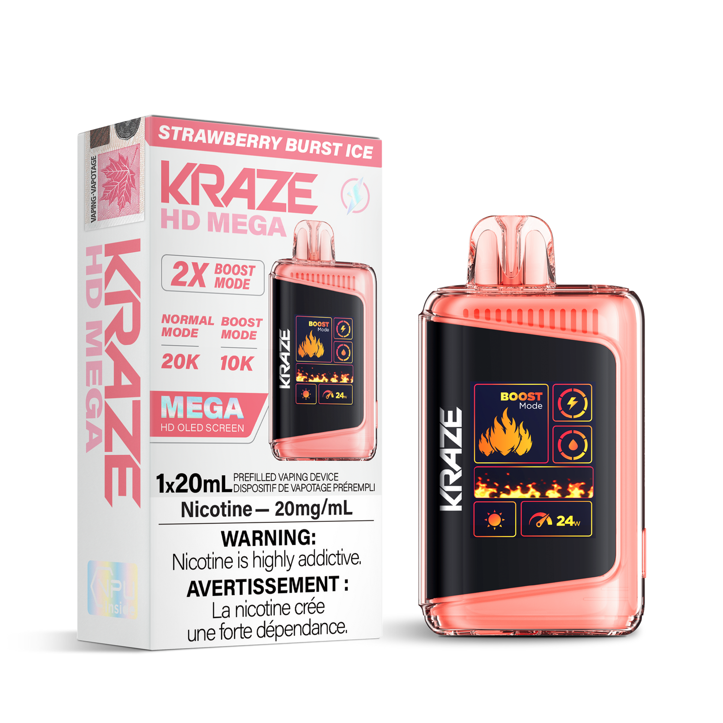 Kraze HD Mega - Strawberry Burst Ice