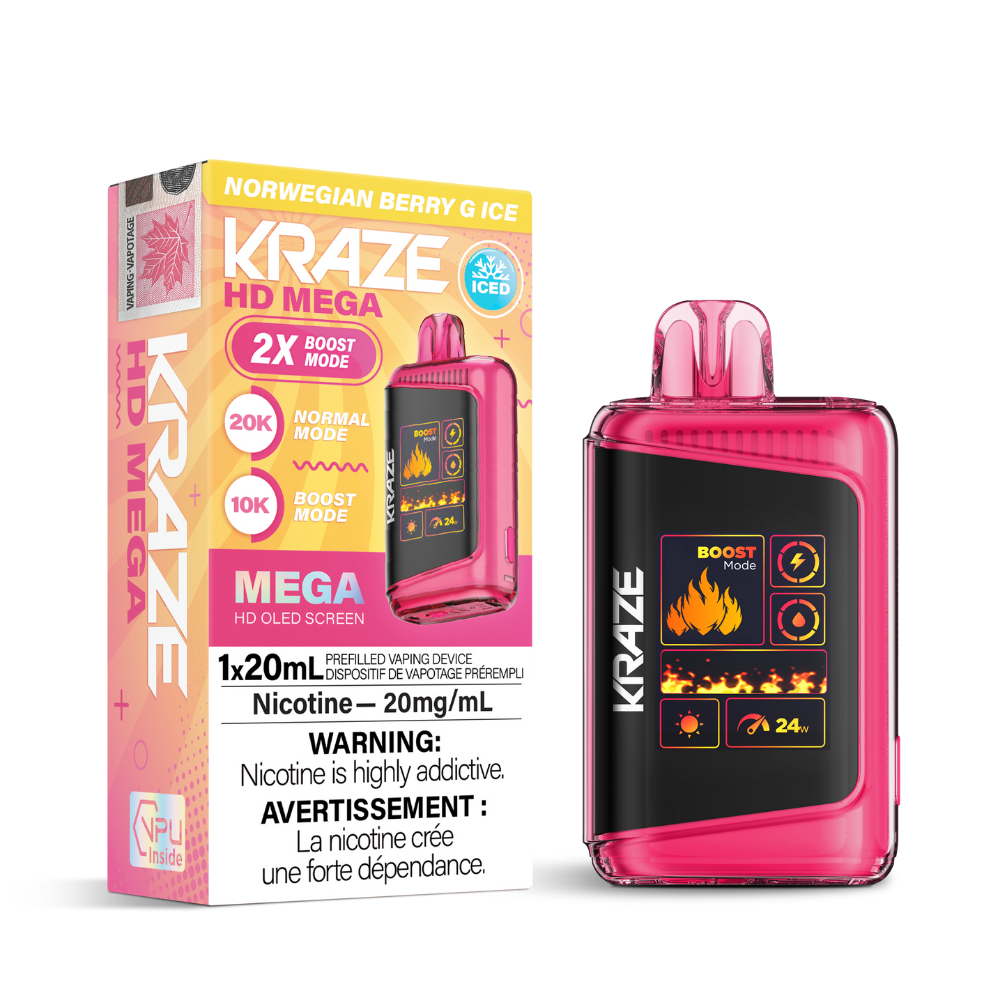 Kraze HD Mega - Norwegian Berry G Ice